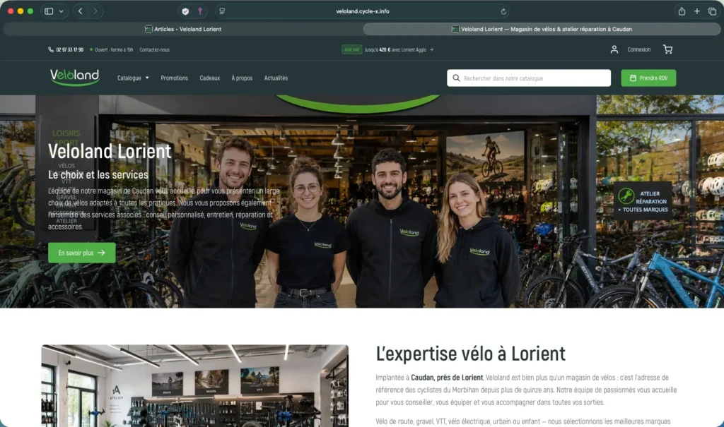 Veloland : le module socle qui orchestre l'écosystème PrestaShop d'un vélociste